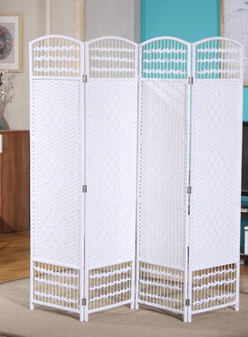 速发酒店白色折叠室约底座更衣简关帘门厅大厅落折屏门门屏风手工