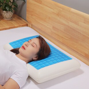 速发跨境凝胶枕慢回包记忆枕凉感棉芯人体工学枕零压力面弹枕头