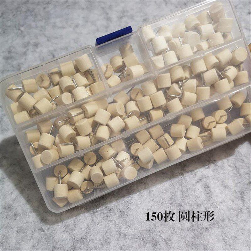 速发150枚盒装木质图钉 圆形柱形木头工字钉 创意按钉软木板大头