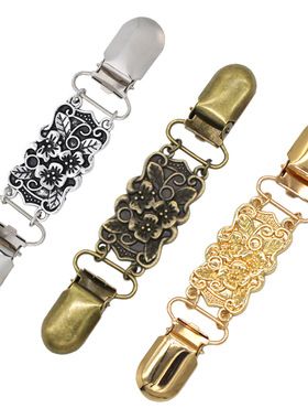 亚马逊爆款毛衣夹创意雕花复古丝巾扣女士防走光扣围巾衣领夹批发