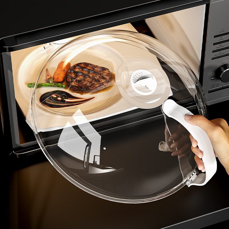 微波炉盖罩防溅盖加热盖耐高温食品级盖热菜罩子圆形透明