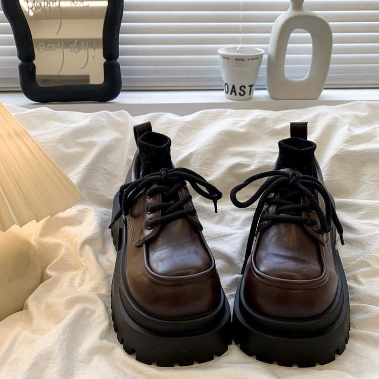 黑色百搭法式厚底高跟玛丽珍小皮鞋女2025新款夏季配裙子单鞋粗跟