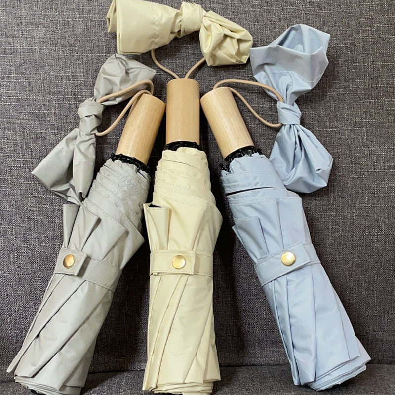 雨伞全自动太阳伞女防晒防紫外线晴雨两用男折叠遮阳伞ins简约风