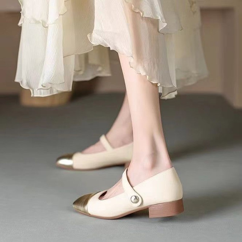 老北京布鞋软底玛丽珍鞋女2024新款秋季气质一字带小香风浅口单鞋