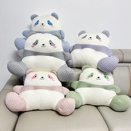 ins网红冰豆豆可爱熊猫抱枕靠垫沙发床头装饰靠枕居家办公室腰靠