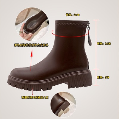 真皮马丁靴女2025秋冬季新款内增高小个子加绒短靴厚底高跟瘦瘦靴
