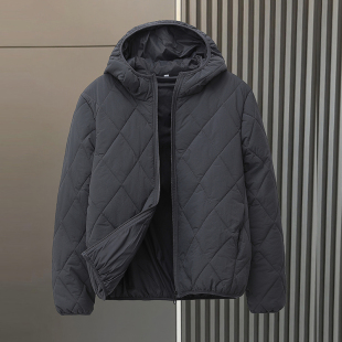 宽松连帽大码 新款 中青年棉服保暖外套小棉袄 秋冬季 轻薄棉衣男短款