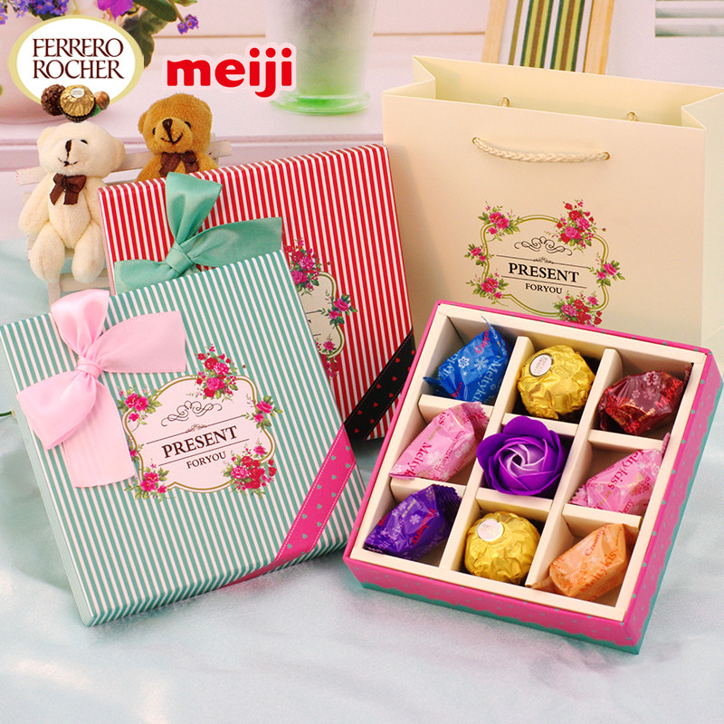 明治巧克力费列罗巧克力喜糖成品8粒礼盒装  情人节教师节礼物|msdalam kategori makanan ringan/Nuts/Specialty, Chocolate, Chocolate Sandwich - dari Buy2taobao.com untuk memberikan perkhidmatan ejen Taobao profesional membeli