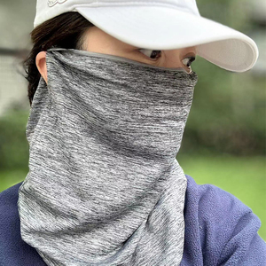 出口日本夏季防晒面罩女防紫外线冰丝遮脸面纱男女户外挂耳护脖夏