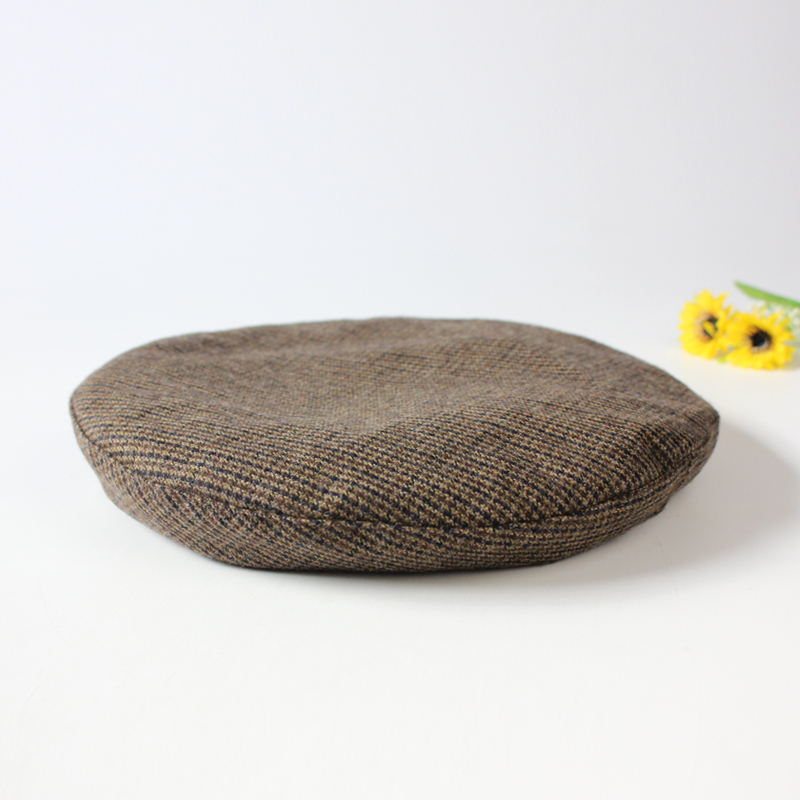 出口日本秋冬季贝雷帽子女时尚百搭保暖含羊毛蓓蕾帽日系画家帽女