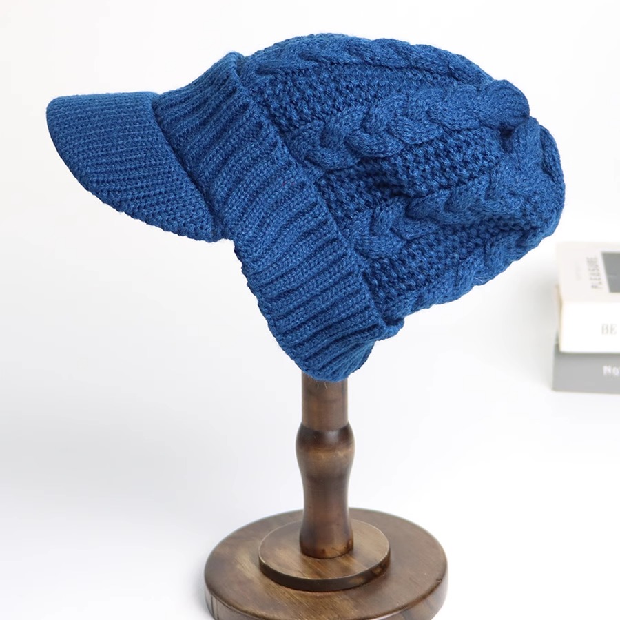 日系秋冬时尚保暖鸭舌帽女