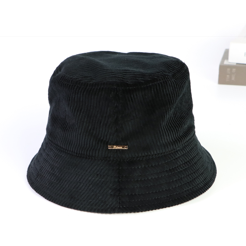 渔夫帽逛街日系女秋冬纯棉灯芯绒