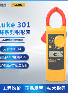 FLUKE福禄克301钳形表317钳形万用表319真有效值交直流电流表
