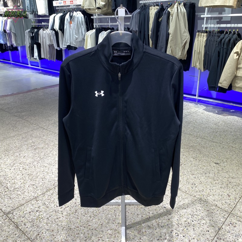 新款正品UA安德玛简约队立领百搭训练健身男运动休闲梭织夹克外套