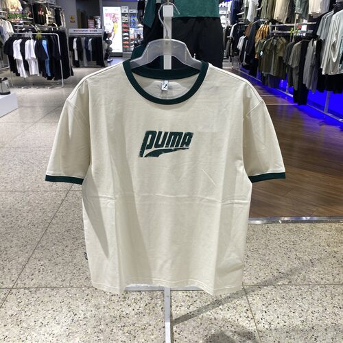 新款正品PUMA彪马图案印花透气圆领男运动休闲短袖T恤638468-81