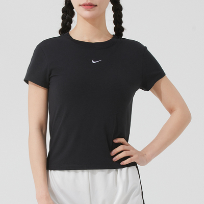 正品Nike耐克简约透气健身训练圆领女运动休闲短袖T恤FV5509-010