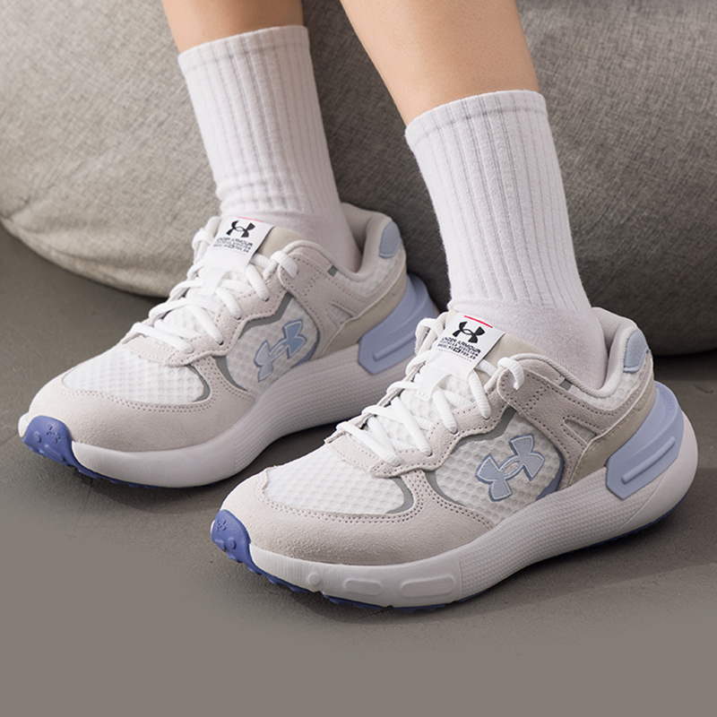 秋新款正品UA安德玛拼接撞色网面透气轻便百搭男女运动休闲跑步鞋