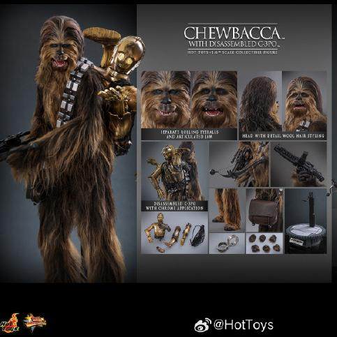 HOTTOYS HT 1/6 MMS766 星球大战5 楚巴卡 拆解版C-3PO 可动,模玩/动漫/周边/娃圈三坑/桌游,DIY手办/兵人/雕像,淘宝优惠券,粉丝福利购,淘宝优惠卷