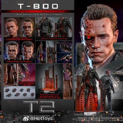 HOTTOYS HT 1/6 DX46 终结者2审判日 T-800 战损版 2.0 接单