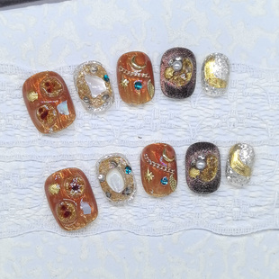 原创【舞池】爆闪秋冬新款纯手工美式辣妹风高级定制显白穿戴甲