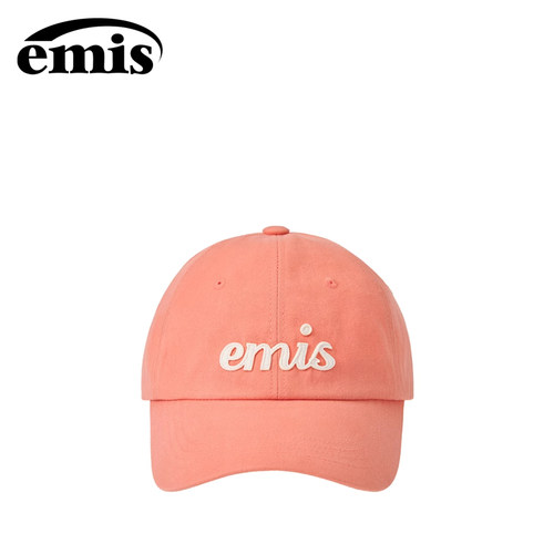 韩国emis帽子女鸭舌帽棒球帽男款大头围秋冬2024新款贴布绣杏色