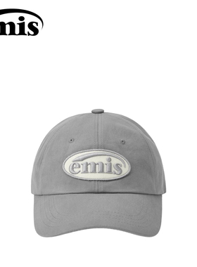 韩国emis帽子男女同款运动休闲百搭遮阳帽同色系鸭舌帽可乐标灰色