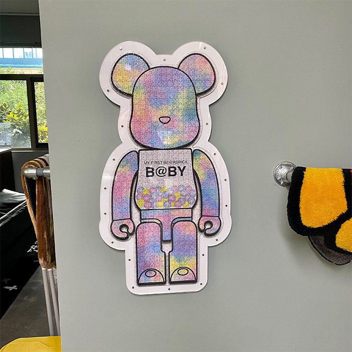 正品新款bearbrick澳门限定拼图框高级亚克力相框背景墙磁贴包邮