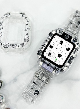 【黑色小猫】适用华为儿童手表表带5xpro/4x新耀4pro树脂卡通3pro