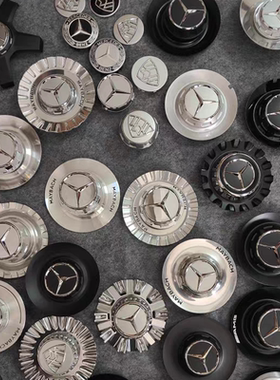 奔驰迈巴赫AMG大GS680c63G63大饼s450G500GLS轮毂盖轮胎中心车标