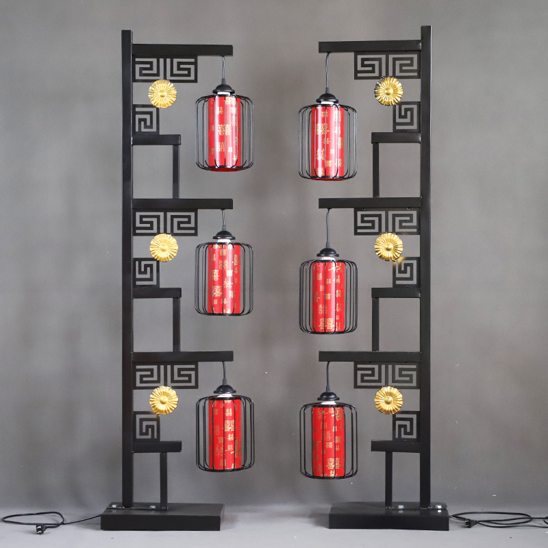 中式婚礼铁艺道具灯笼路引布置