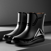 男冬软底硅胶防滑耐磨厨房新款 防水鞋 雨鞋 雨靴不累脚外卖骑手专用