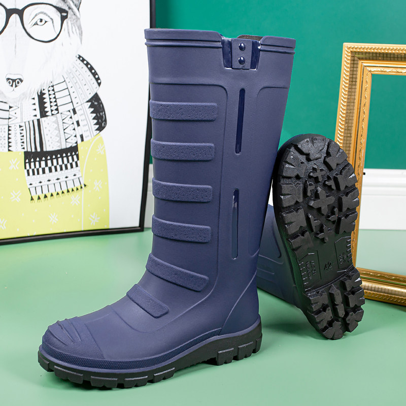 加厚底雨鞋男女款冬季加绒保暖高筒防滑防水户外钓鱼胶鞋水鞋雨靴