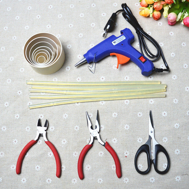 丝网花材料丝袜花diy手工制作工具套筒钳子剪刀胶枪胶棒偏口钳