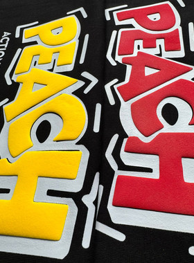 2025新款立体发泡结合白墨烫画工艺衣服热转印图案贴耐水洗印花贴