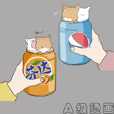 亨恋烫画 热转印可爱猫咪百事芬达趣味衣服辅料胶印贴熨烫印花贴