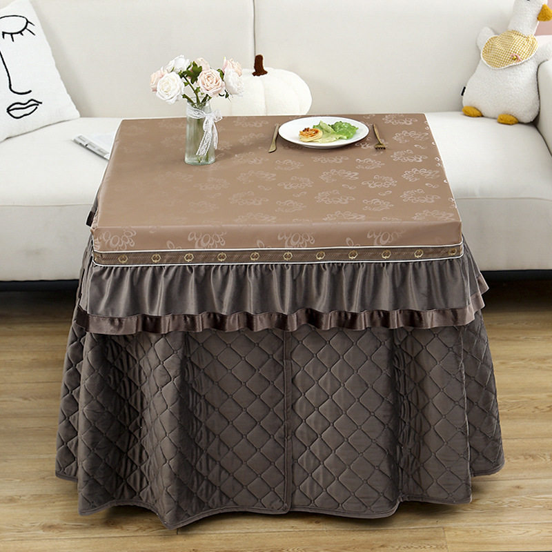 电炉罩防水防烫烤火桌子罩长方形套新款加厚加绒茶几火架被罩冬季