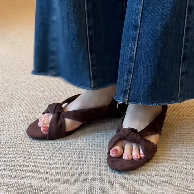 小众设计交叉绑带坡跟凉鞋女2025夏新款外穿百搭罗马鞋露趾高跟鞋