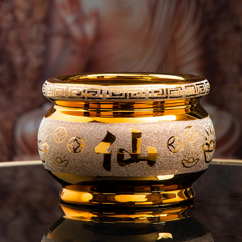 速发沙家4-8寸仙金仙瓷菩萨观音小号家用财神保陶家香炉摆件