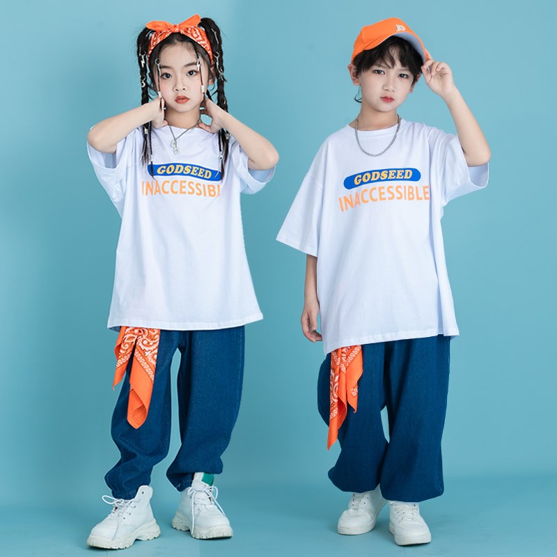 速发六一爵儿演出服嘻哈套孩街舞潮服男装孩少士舞服装hiphop夏
