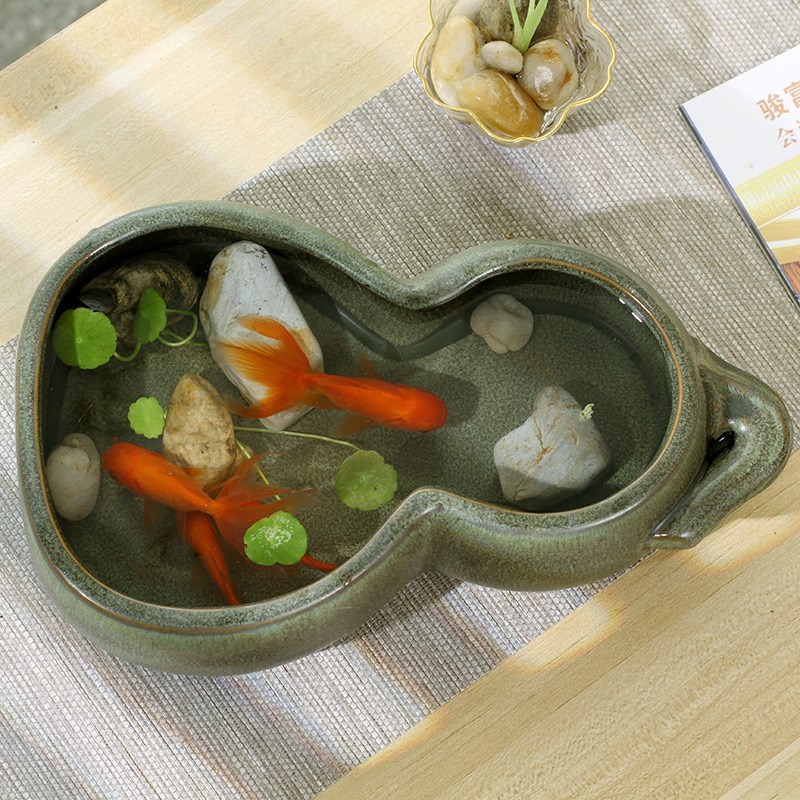 速发葫芦多肉花盆钱号水仙花盆陶草种花无孔铜大瓷鱼缸个性水培植