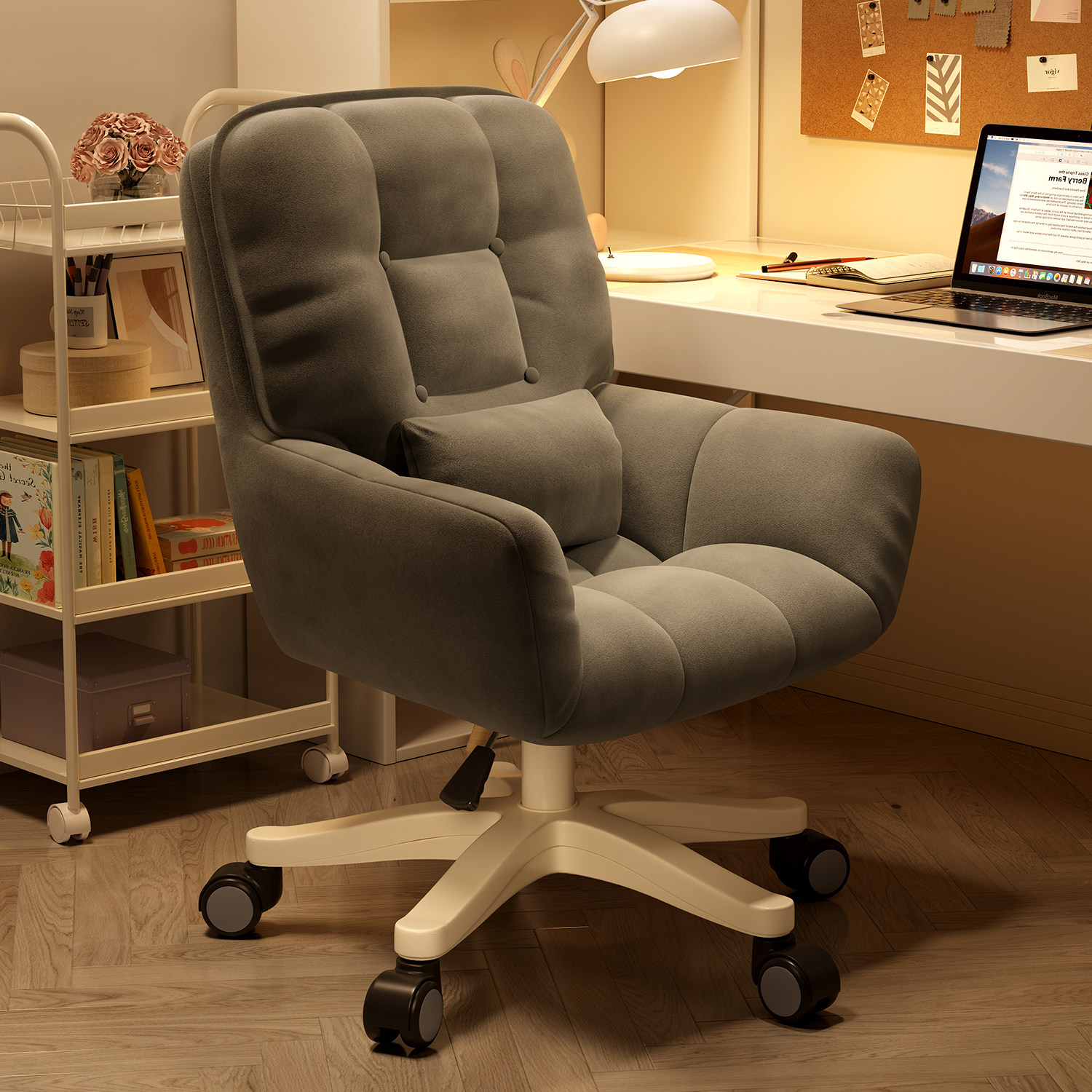 速发化妆椅生卧室梳妆台椅子美奢高级凳子升降可旋转靠背轻甲椅简