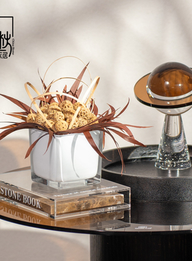速发轻奢洽谈桌晶档居花器花艺摆件售楼处高级感家高装饰品