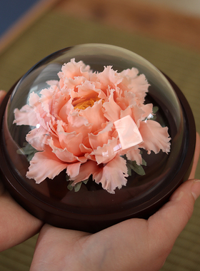 速发陶瓷手工捏制瓷花牡丹花茶工花婚香器车载家用手室摆件结扩伴