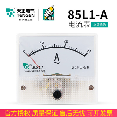 速发TE天正 85L1-A电流6指针交流20A 0A 40/75/100/5A 56*表5MM
