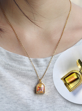 速发西藏扎基拉姆财用招财男通神项链迷你小挂乌盒随身小唐卡嘎饰