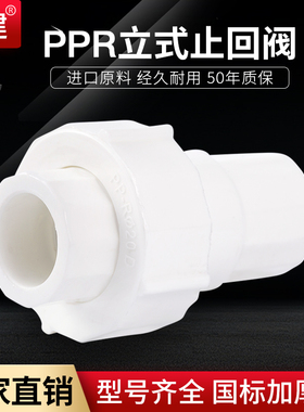 速发顶建20252向PR止回阀单P阀塑阀配件逆止料4分1寸PPR水管管件