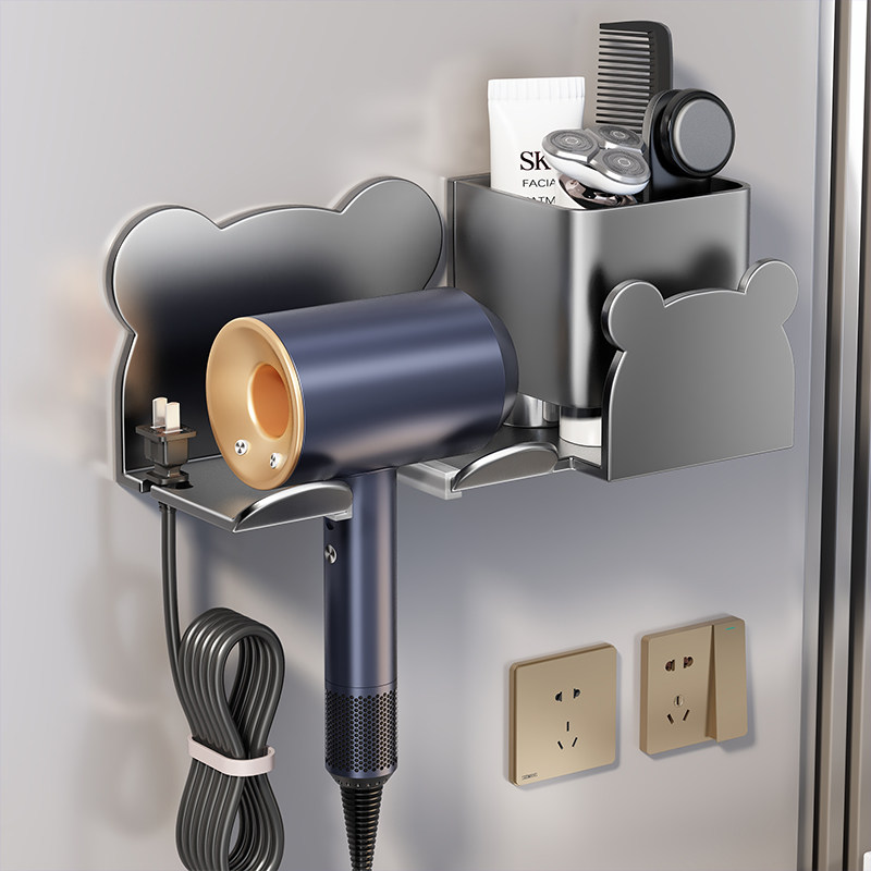 速发徕芬吹风风置物架免打孔卫生间收纳电吹风挂架吹机筒支架浴室