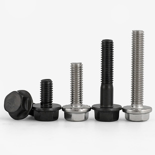 速发10.级法兰面螺丝04不锈钢外六角法兰带齿螺栓防滑带1M5M M86