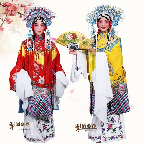 速发戏曲服装 霞越剧凤袍杨凤妃醉酒团凤蟒袍 贵冠京披古装皇后戏