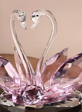 速发姐妹结婚礼品,新娘新郎结礼婚品创高端,意独特的水晶天鹅对